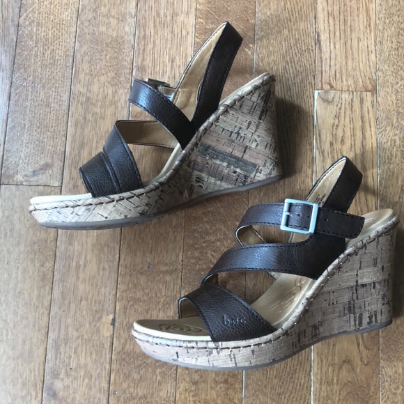 b.ø.c. Coffee Schirra Wedge Sandals - Picture 3 of 12